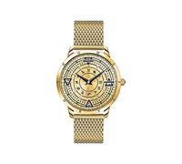 Thomas Sabo Men's Rebel at Heart | Gold Elements Dial | Gold Steel Mesh Bracelet WA0388-264-207-42