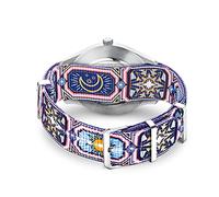 Thomas Sabo Watch strap CODE TS NATO, colourful night sky Polyester Blue