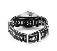 Thomas Sabo Watch strap Urban CODE TS NATO, black Polyester White