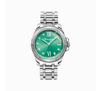 Divine Green Dial Silver-Coloured Watch WA0404-201-211