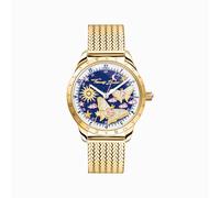 Thomas Sabo Watches Gold-Coloured Women's Butterfly Watch WA0430-291-207 - Signature - Stainless Steel / Enamel / Zirconia