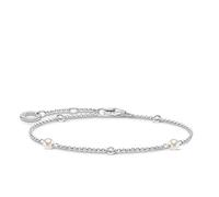 Thomas Sabo White Stone Silver Bracelet 925 Sterling Silver 16-19cm Length