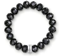 Thomas Sabo Women Charm Bracelet Obsidian black Charm Club 925 Sterling Silver X0035-023-11