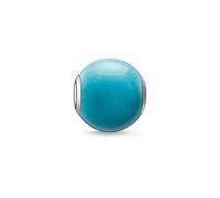 Thomas Sabo Women Bead Howlite polished Turquoise Karma Beads 925 Sterling Silver K0035-589-17
