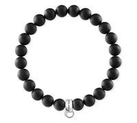 Thomas Sabo Women-Bracelet Charm Club 925 Sterling Silver Obsidian Black Length 16.5 Cm X0219-023-11-L16,5
