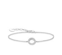 Thomas Sabo Women Bracelet Circle Zirconia 925 Sterling Silver A1652-051-14-L19v