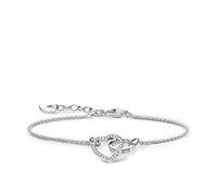 Thomas Sabo Women Bracelet Forever Together Heart Zirconia 925 Sterling Silver A1648-051-14-L19v
