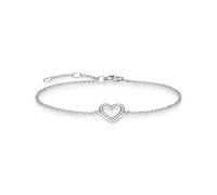 Thomas Sabo Women Bracelet Heart Zirconia 925 Sterling Silver A1553-051-14-L19,5V