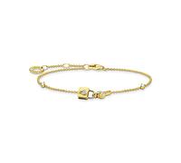 Thomas Sabo Women Bracelet Lock 925 Sterling Silver 750 Yellow Gold Plated A2040-414-14-L19V