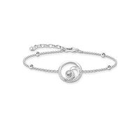 Thomas Sabo Women Bracelet Wave with Stones 925 Sterling Silver A2045-051-14