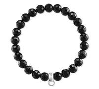 Thomas Sabo Women Charm Bracelet Black Charm Club 925 Sterling Silver X0220-840-11
