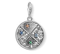 Thomas Sabo Women Charm Pendant 4 Elements Earth Water Air Fire Charm Club 925 Sterling Silver 1814-945-7