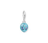 Charmista Sterling Silver Blue Enamel Alien Head Charm 2051-496-1