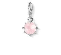 Thomas Sabo Ladies' Sterling Silver Rose Quartz Cubic Zirconia Charm Pendant Birth Stone October