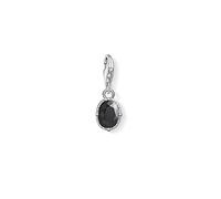 Thomas Sabo Women Charm Pendant Black Stone 925 Sterling Silver 1669-643-11