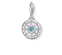 Thomas Sabo Women Charm Pendant Compass Travel Charm Club 925 Sterling Silver 1228-405-17