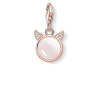 Thomas Sabo , Cat Ear Charm Pendant Rose Gold ,White female, Sizes: ONE SIZE