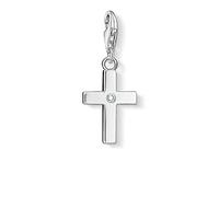 Thomas Sabo Women Charm Pendant Cross Zirconia Charm Club 925 Sterling Silver 0366-051-14