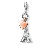 Thomas Sabo Women Charm Pendant Eiffel Tower Paris Heart Charm Club 925 Sterling Silver 0904-415-12
