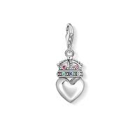 THOMAS SABO Women's Clasp Charms 925 Sterling Silver 1544-498-7, one size, Sterling Silver, Glass