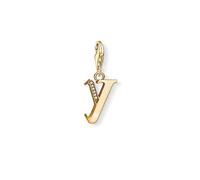 Thomas Sabo Women Charm Pendant Letter A-Z Charm Club 18k Yellow Gold Plating 925 Sterling Silver