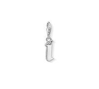 Thomas Sabo Women Charm Pendant Letter A-Z Charm Club Blackened 925 Sterling Silver, Letter I