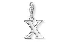 Thomas Sabo Women Charm Pendant Letter A-Z Charm Club Silver 925 Sterling Silver, Letter X, One Size