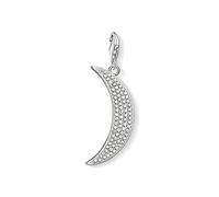 Thomas Sabo Women Charm Pendant Moon PAVÉ 925 Sterling Silver Y0009-051-14