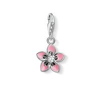 Thomas Sabo Women Charm Pendant Pink Flower Charm Club 925 Sterling Silver 1354-041-9