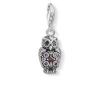 Thomas Sabo Women Charm Pendant Sparkling Owl Charm Club 925 Sterling Silver 1479-643-7
