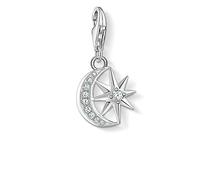 Thomas Sabo Women Charm Pendant Star & Moon Charm Club 925 Sterling Silver 1794-051-14