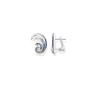 THOMAS SABO Women Ear clip wave with blue stones 925 Sterling Silver, Blackened H2225-644-1