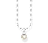 Thomas Sabo 925 Sterling Silver Pearl Necklace of Length 38-45cm