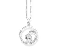 Thomas Sabo Women Necklace Wave with White Stones 925 Sterling Silver KE2143-051-14