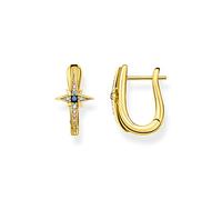 Thomas Sabo Sterling Silver Gold Plated Magic Stars Hoop Earrings CR678-959-7 - Sterling Silver / Gold Plated / Stone / Zirconia