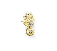 THOMAS SABO Women Single ear stud seahorse gold 925 Sterling Silver, 18K Yellow Gold Plating H2236-414-14