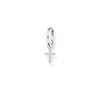 Thomas Sabo Charming Sterling Silver Cross Single Hoop Earring CR709-051-14 - Sterling Silver / Zirconia