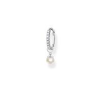 Thomas Sabo Women Single Hoop Earring with Pearl Pendant 925 Sterling Silver CR702-167-14