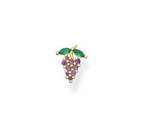 Thomas Sabo Charming Gold Plated Grapes Single Ear Stud H2189-472-7 - Sterling Silver / Gold Plated / Stone