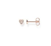 THOMAS SABO Rose Gold Plated Cubic Zirconia Pavé Heart Single Stud Earring H2145-416-14