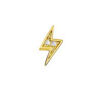 Thomas Sabo Charming Sterling Silver Gold Plated White Lightening Single Ear Stud H2217-414-14 - Sterling Silver / Gold Plated / Zirconia