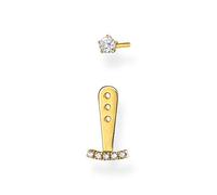 Thomas Sabo Sterling Siver Yellow Gold Zirconia Single Ear Jacket H2152-414-14 - Sterling Silver