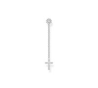 Thomas Sabo Women Single Stud Earring with Cross Pendant long 925 Sterling Silver H2239-051-14