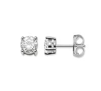 Thomas Sabo Women Stud Earrings Zirconia White 925 Sterling Silver H1739-051-14