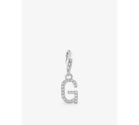 Charmista White Zirconia Letter G Charm Pendant 1939-051-14