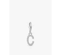 Thomas Sabo Womens 925 Silver & Cz Letter C Sterling-silver and Cubic Zirconia Pendant Charm