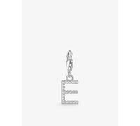 Thomas Sabo Womens 925 Silver & Cz Letter E Sterling-silver and Cubic Zirconia Pendant Charm