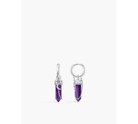 Thomas Sabo Womens 925 Sterling Silver Chain-drop Sterling-silver and Imitation Amethyst Earrings M