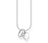 Thomas Sabo Women's 925 Sterling Silver Ring with Heart Necklace 38-45cm Length