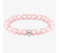 THOMAS SABO Women's As We Love 17cm Rose Quartz Oval Bead Bracelet X0292-034-9-L17 in Pink